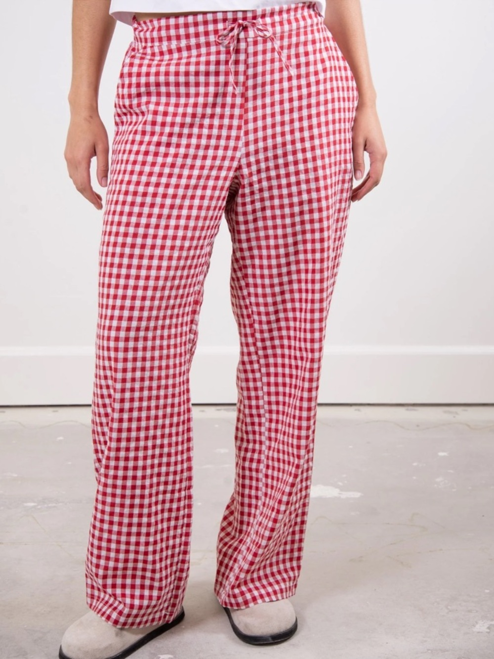 SØNDERHAUS Red & White Gingham Top